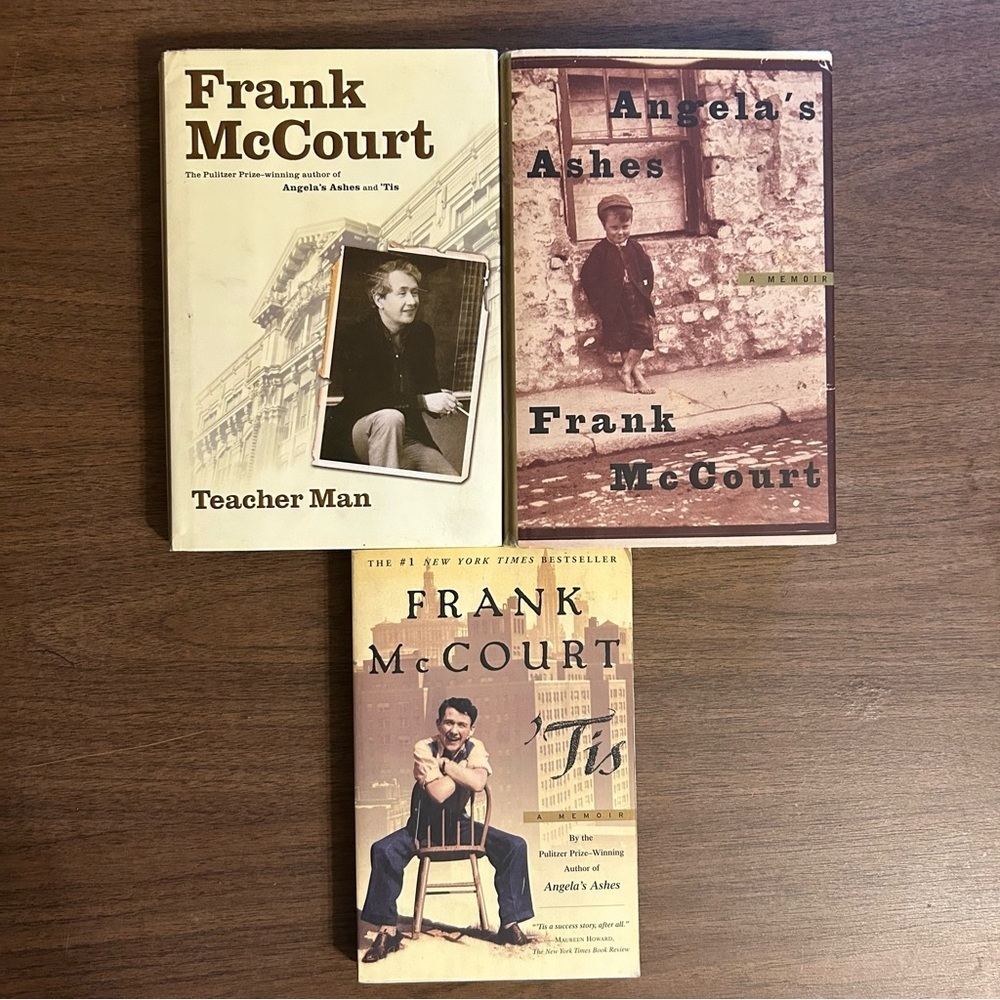 Frank McCourt Books Lot of 3 Angela’s Ashes, Teacher Man, Tis 2 HC & 1 PB